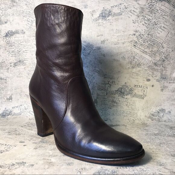 Alberto Fermani very soft brown leather boots - Picture 2 of 14